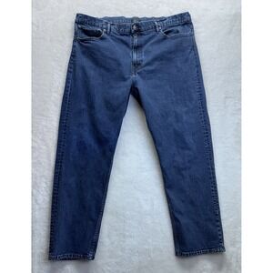 Polo Ralph Lauren Jeans Mens 48Bx34 Blue Dark Wash Straight Denim Check Meas.‎